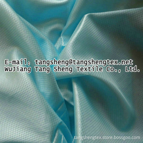 High Quality 100 Recycled PET bottles 230T polyester pongee plaid fabric